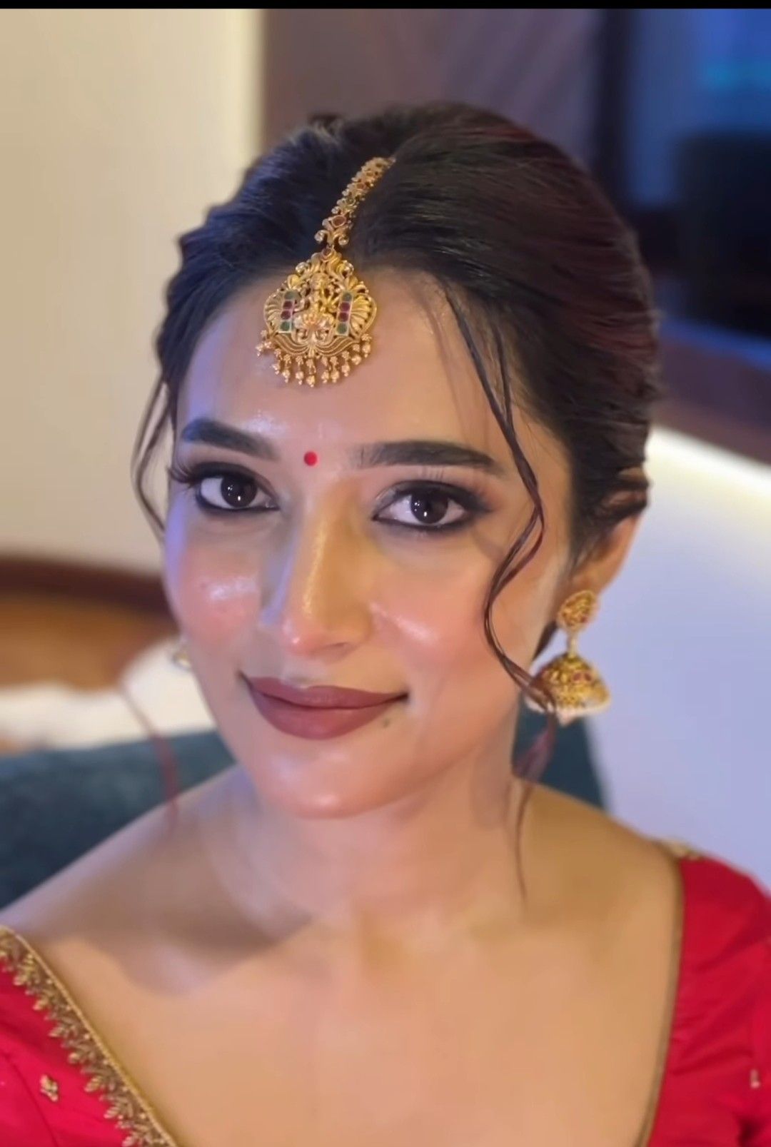 Minimalist Dewy Bridal Makeup at Aurra Luxury Salon